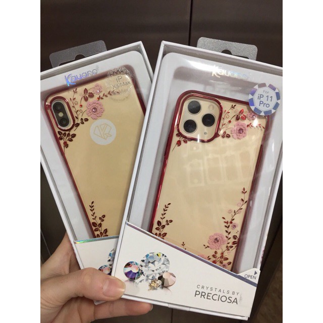 Ốp Kavaro  lưng cứng đính hoa đá Ip13/ Ip13pro/ Ip13 pro MAX ♥️♥️