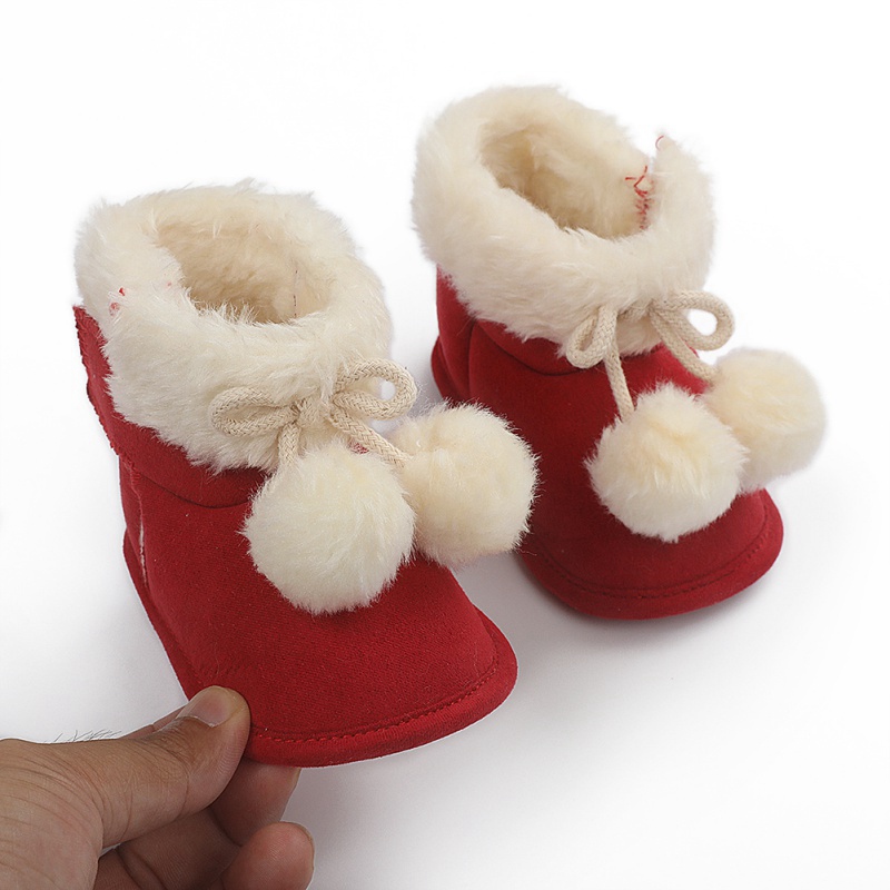 Giày bốt đế mềm chống trượt thời trang Hàn Quốc dễ thương chất liệu cotton dành cho bé trai và bé gái