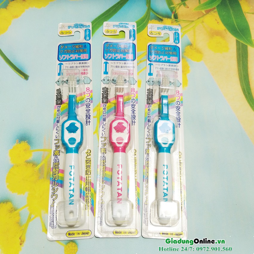 Bàn chải đánh răng Potatan cho trẻ từ 2 tuổi hàng Nhật