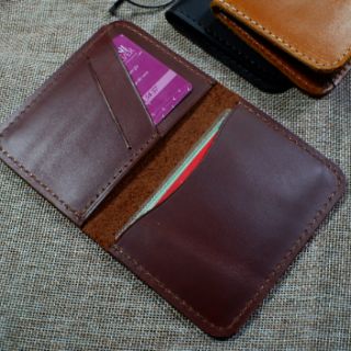 Ví mini da bò Slim siêu mini siêu gọn Handmade