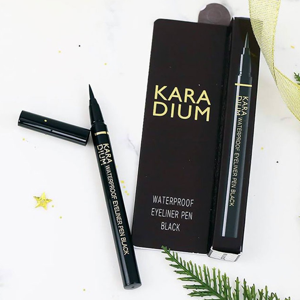 Bút Dạ Kẻ Mắt Karadium Waterproof Eyeliner Pen Black