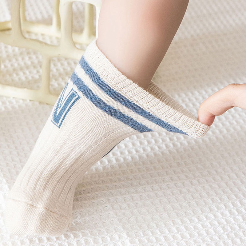 Vớ Cotton Mềm Co Giãn Thoải Mái In Chữ Dễ Thương Cho Bé
