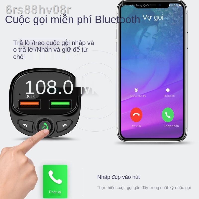 ♈☊✼ô tô Bluetooth MP3 ô tô sạc nhanh bật lửa châm thuốc lá chia dòng đa giao diện USB trên ô tô Bộ thu Bluetooth