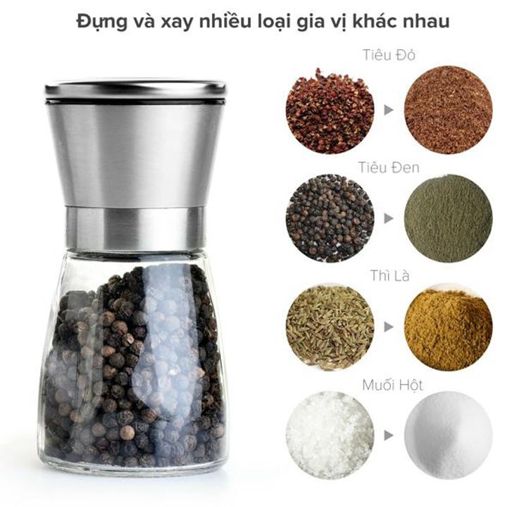 (FREESHIP 99k)Dụng cụ xay hạt tiêu inox tiện dụng