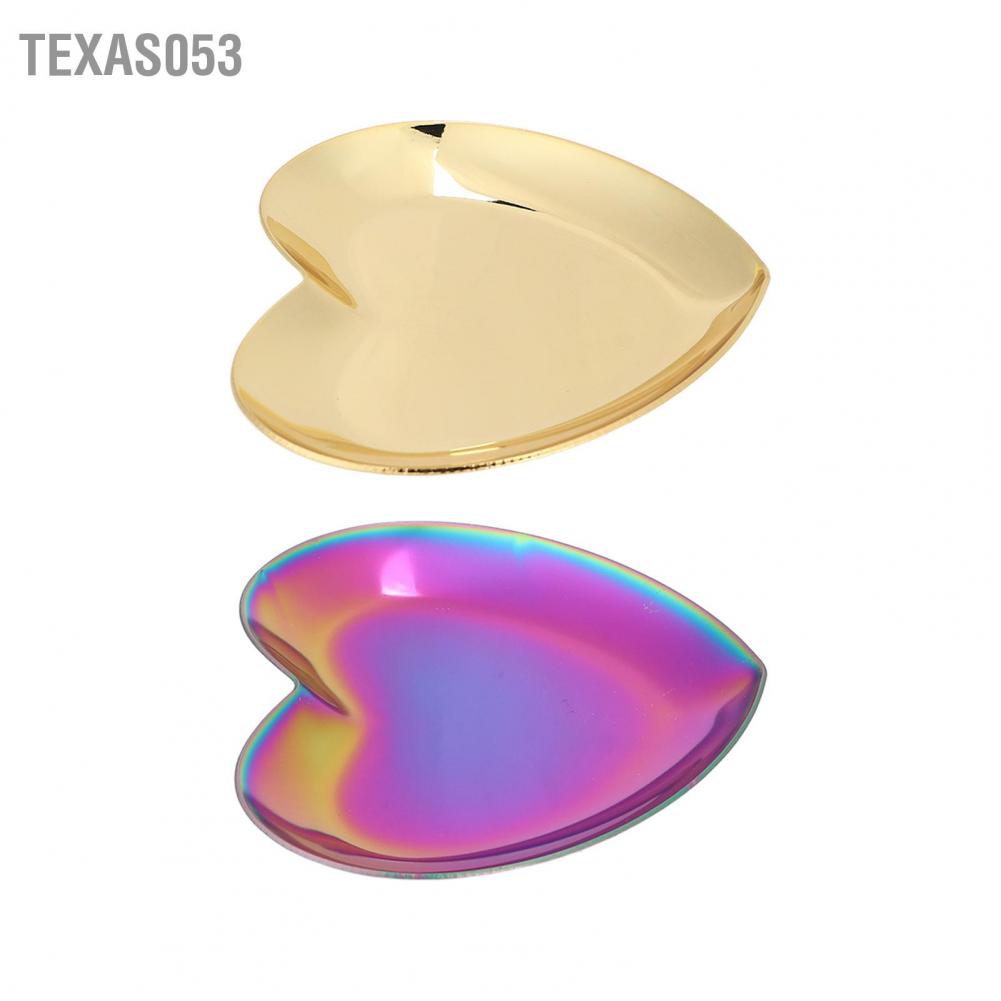 [Hàng mới về] Khay trộn màu sơn/ mỹ phẩm trang điểm/ trưng bày móng tay hình trái tim làm bằng thép không gỉ