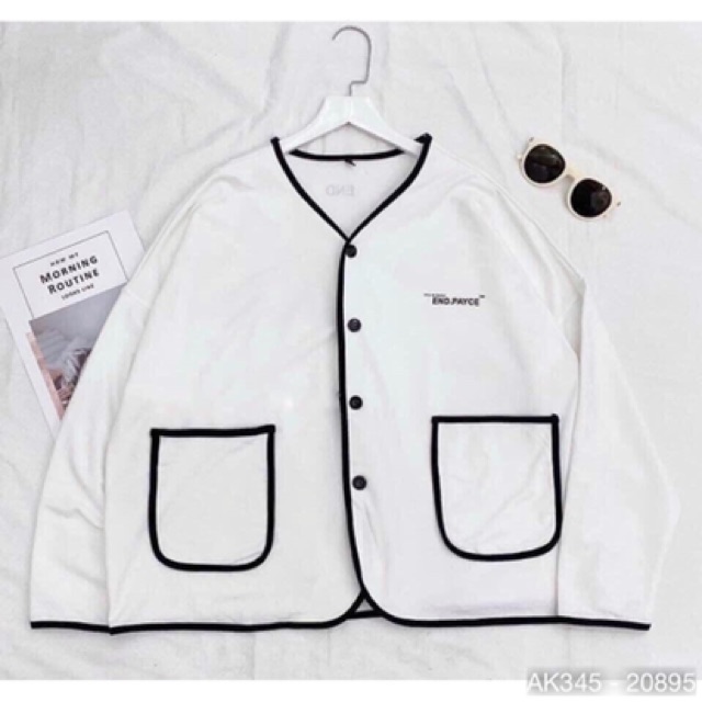 Áo Cardigan Nữ Nỉ Ngoại Form Rộng Hàng QC Chất Đẹp Dày Dặn Áo Khoác Cardigan Nỉ in END - AK3345 | BigBuy360 - bigbuy360.vn