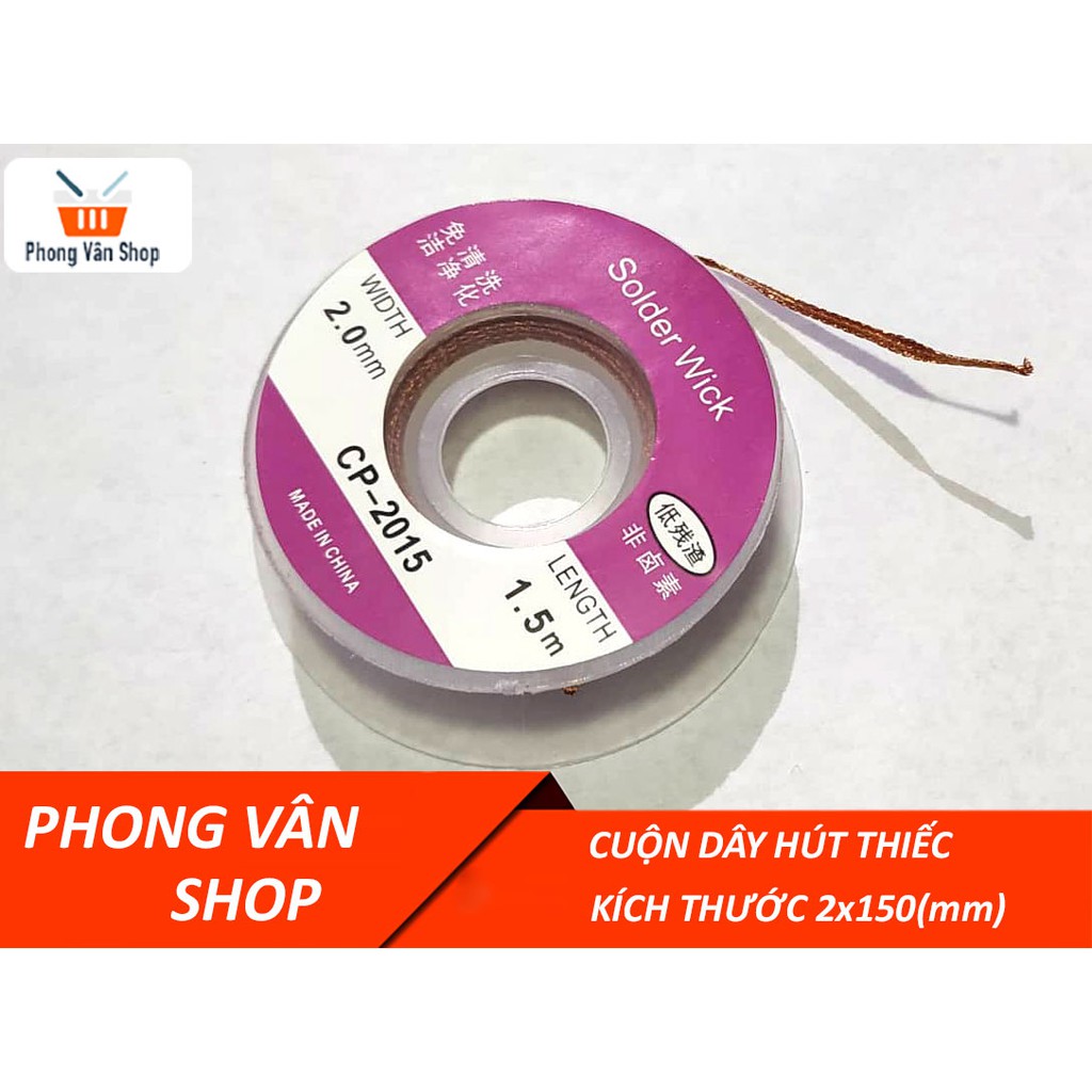 Cuộn hút thiếc 2mm x 150mm