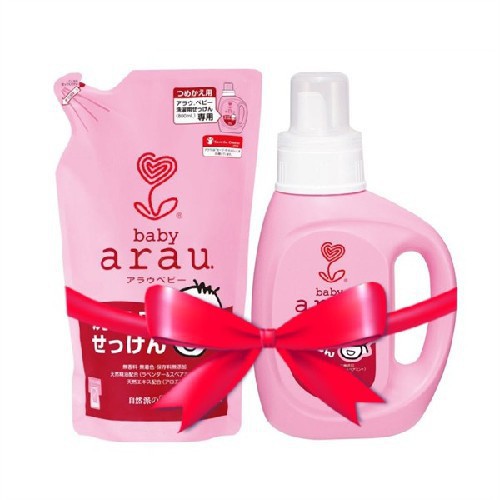 [Mã 267FMCGSALE giảm 8% đơn 500K] Combo Nước Giặt Arau Baby (Bình 800ml + Túi 720ml)