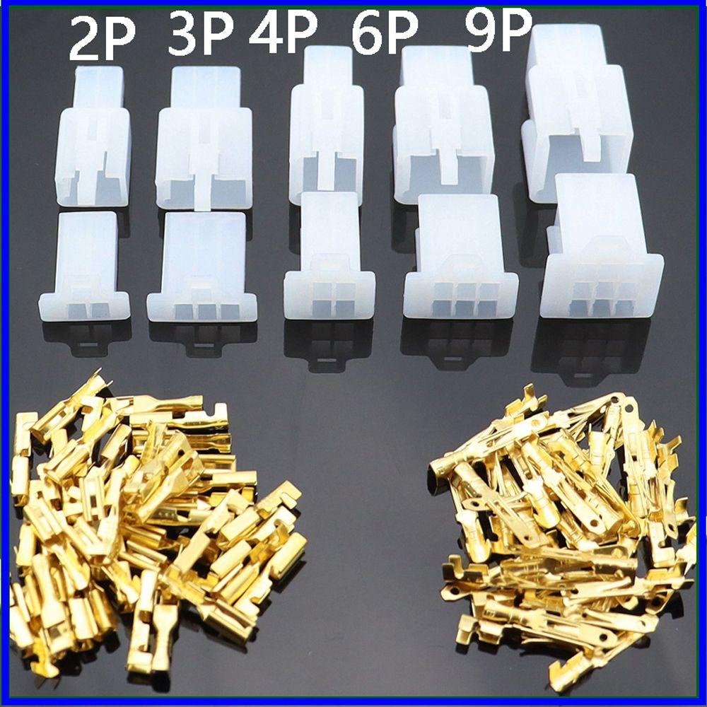 5 Bộ Dây Điện Kết Nối Nhanh Cho Xe Máy / Xe Đạp 2 3 4 6 9 pin