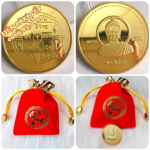 [PHONG THỦY] Xu may mắn - Hình Phật Nepal