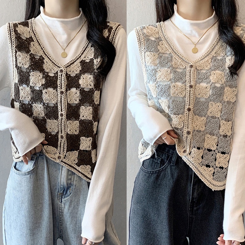 Áo Croptop Dệt Kim Không Tay Thời Trang Mùa Hè Cho Nữ