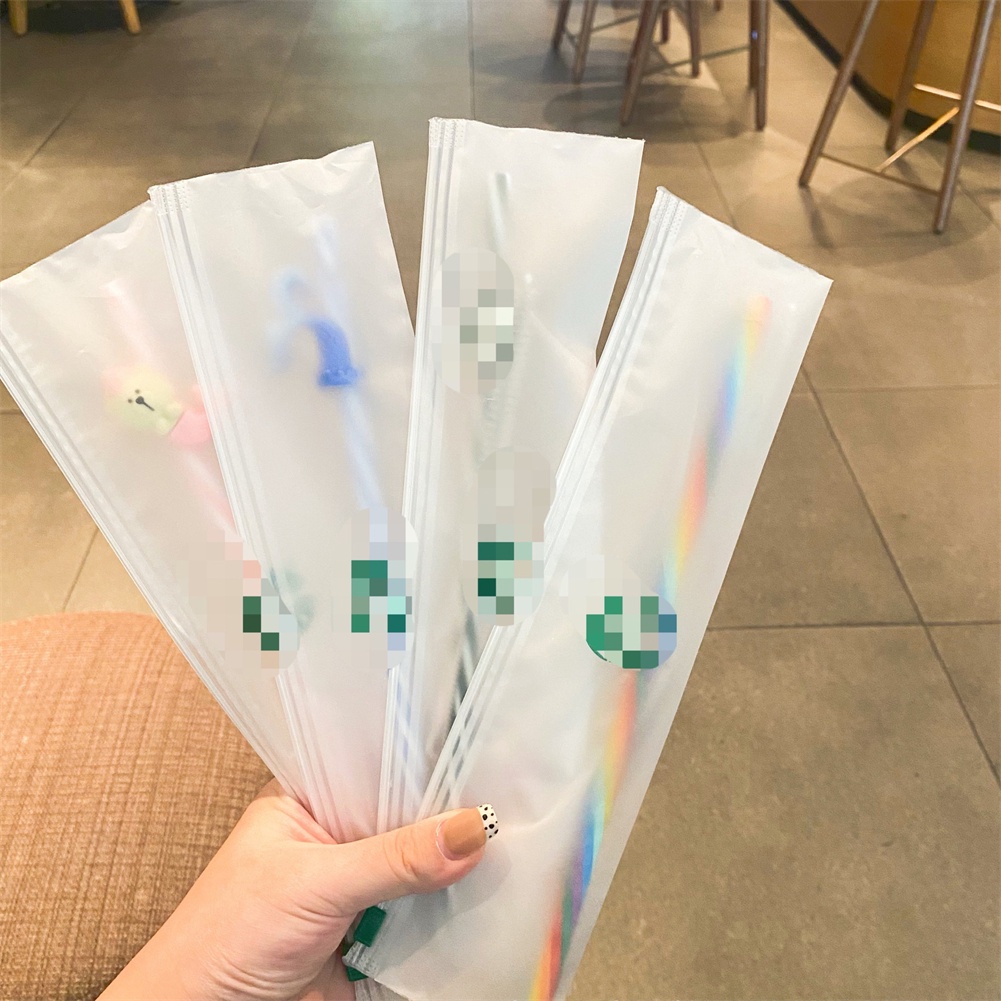 Ống hút Starbucks có cọ ống hút hình gấu hoạt hình