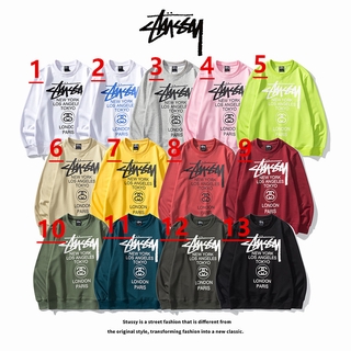 Áo Nỉ Tay Dài In Chữ Stussy Cá Tính Cho Cặp Đôi