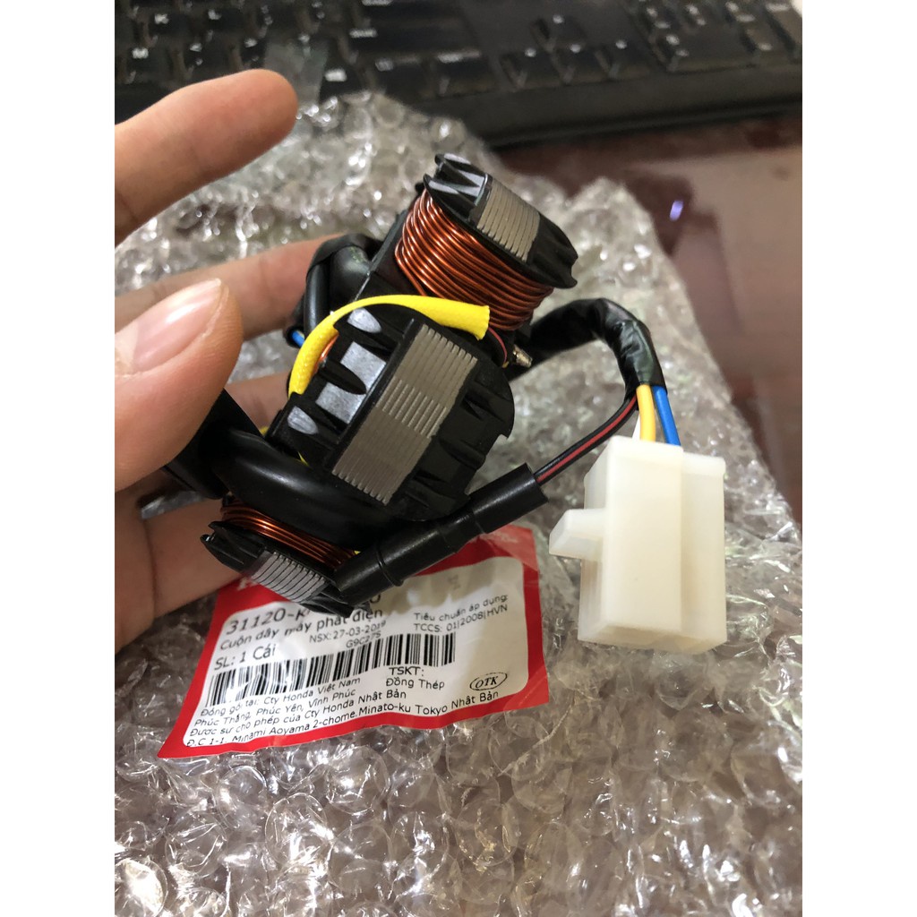 Cuộn Điện Dream VIỆT NAM 100cc, wave100cc Chính Hãng honda (lửa máy phát điện, mã 21120 KSR 860 Super dream 100cc