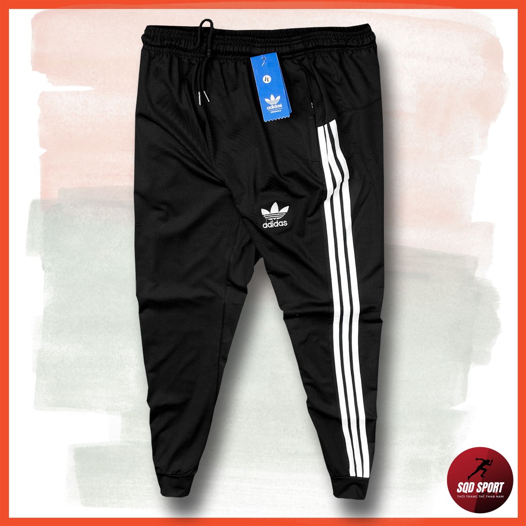 Quần dài Jogger nam ba sọc thể thao, ống bo túi khóa ép, chất thun lạnh co giãn 4 chiều Q167