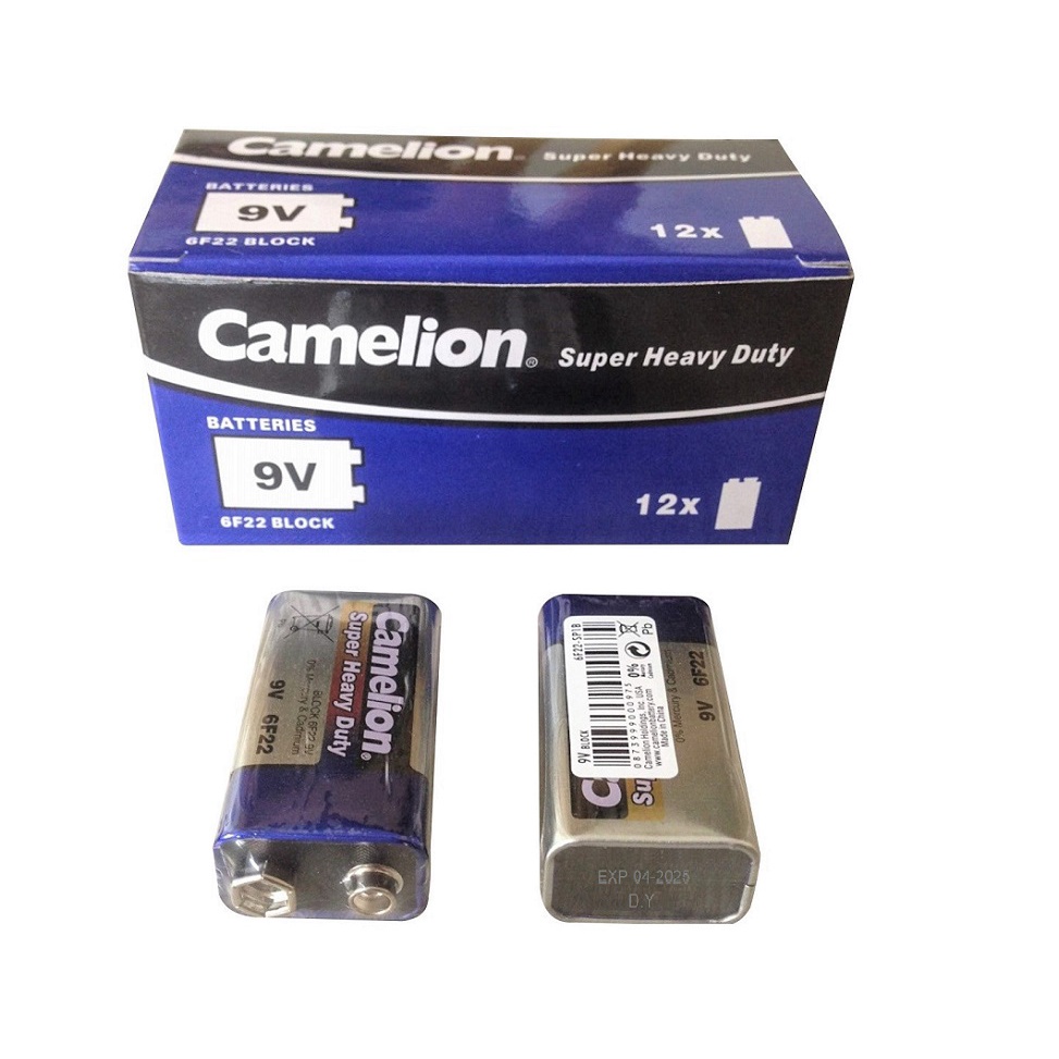 [Chính Hãng]Pin Vuông 9V Camelion 6F22 Hộp 12 Viên