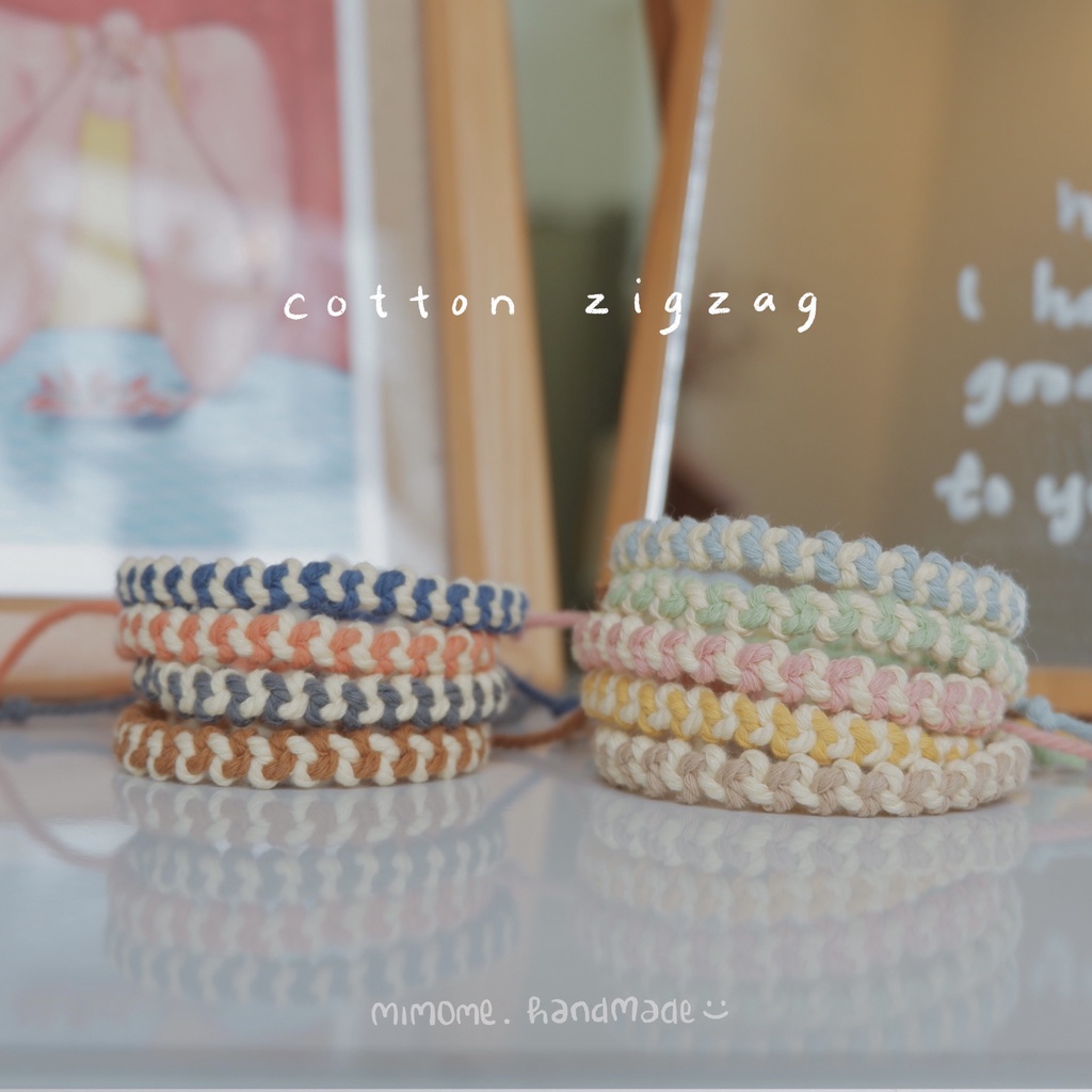 Vòng Cotton Zigzag Tông Pastel