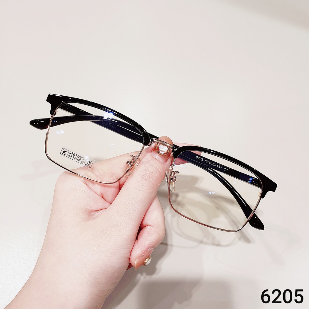 Gọng kính cận mắt vuông thời trang nam nữ Lilyeyewear chất nhựa dẻo cao cấp nhiều màu 6205 | BigBuy360 - bigbuy360.vn