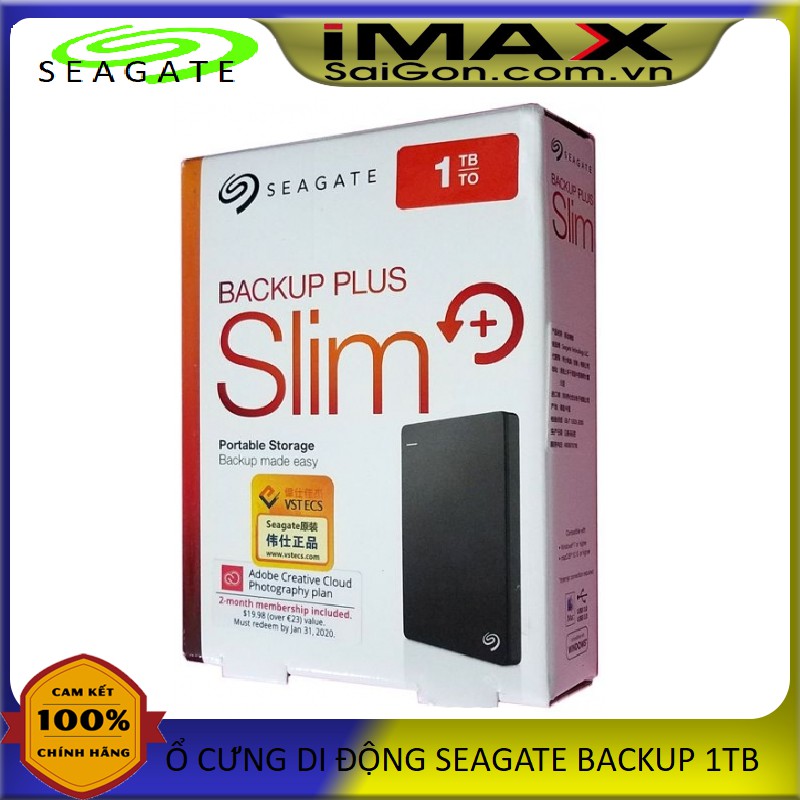 Ổ CỨNG DI ĐỘNG SEAGATE BACKUP PLUS SLIM 1TB