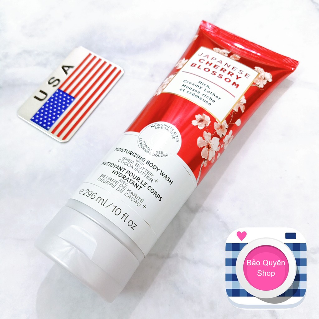 Sữa tắm kem siêu mịn da Bath & Body Works - Japanese Cherry Blossom - Moisturizing Body Wash 296mL