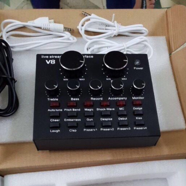 Bộ Mic Thu Âm BM900 Sound Card V8 tiếng anh có auto-tune có Bluetooth - Bộ live stream là đã có thể thu âm livestream