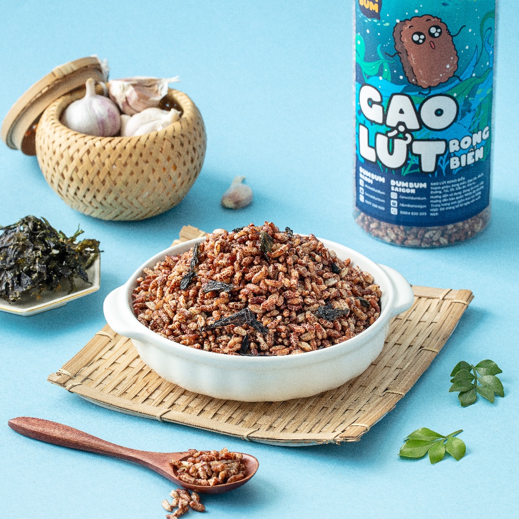 Gạo lứt rong biển 300g DumBum, đồ ăn vặt Hà Nội, vừa ngon vừa rẻ