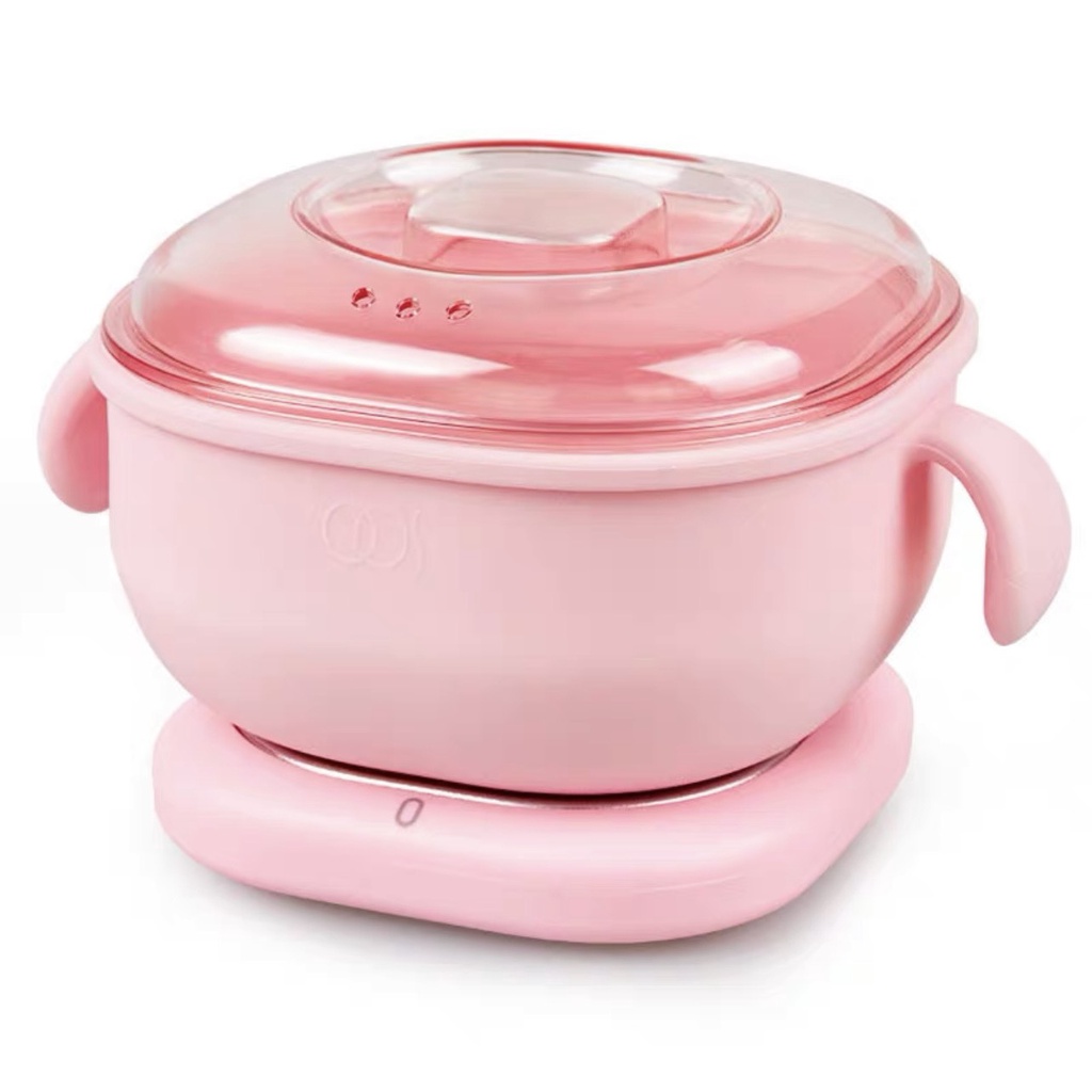 Nồi nấu sáp wax lông silicon chống dính gấp gọn mang đi màu hồng dễ thương, có bảo hành