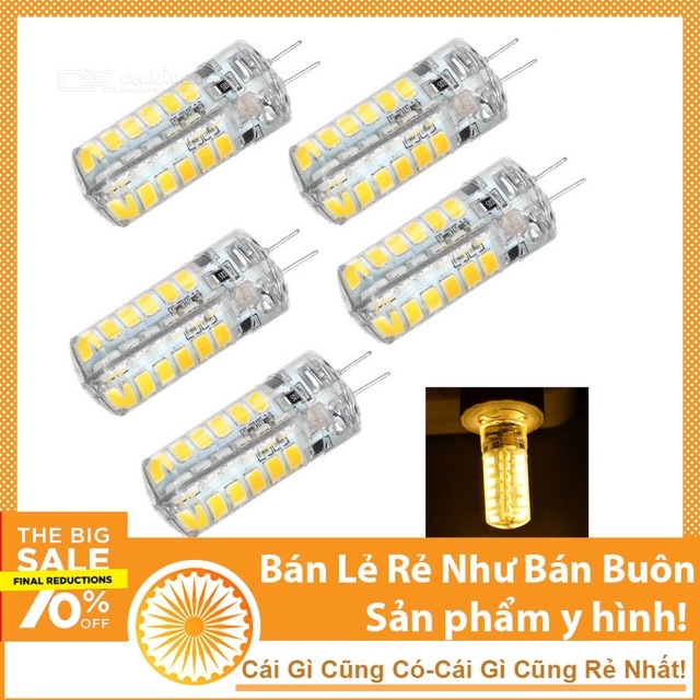 Bóng Đèn Led 2 Chân Ghim Ngón G4 3W 220V - Ánh Sáng Trắng + Vàng - hàng có sẵn, có thể mua trực tiếp tại cửa hàng