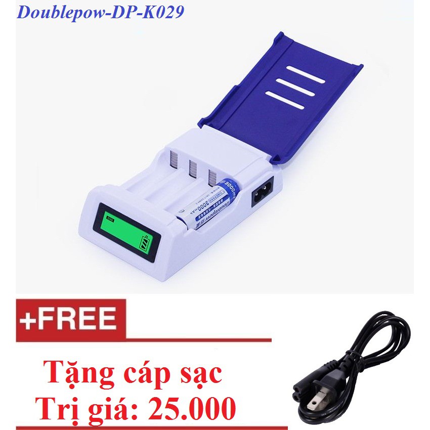 Bộ sạc pin AA (Pin tiểu) AAA (Pin đũa) 4 khe Douplepow DP-B02 pin sạc 2A 3A chính hãng