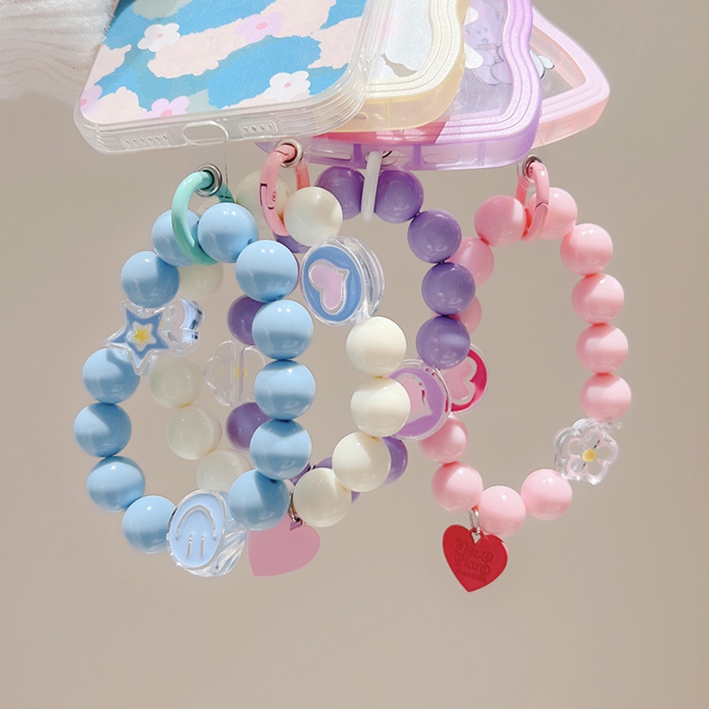 Vòng Tay Chuỗi Hạt Acrylic Màu Kẹo Hình Hoa / Ngôi Sao / Trái Tim Dễ Thương Chống Thất