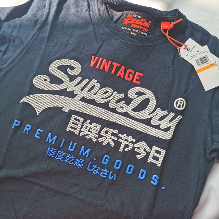 Áo Thun Nam Cổ Tròn In Chữ Lynda Superdry Extremely Dry Cá Tính