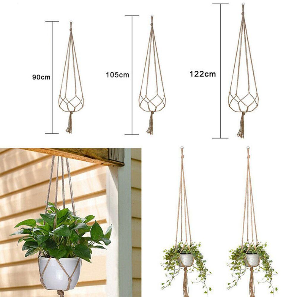 WONDER Flowerpot Holder Knotted Hanging Decoration Basket Rope