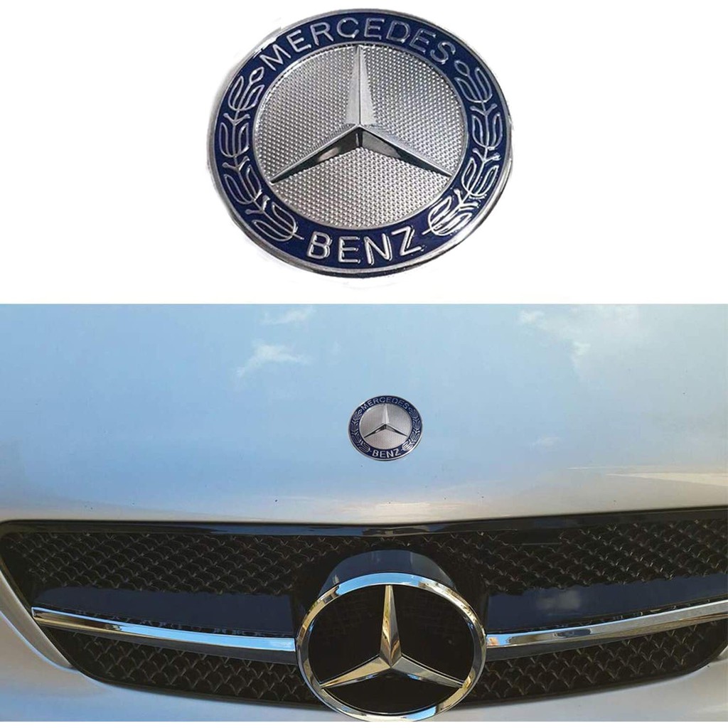 Biểu tượng trang trí nắp capo cho Mercedes Benz W124 W140 W163 W202 W203 W204 W210 W211 W212 bằng ABS cỡ 57mm
