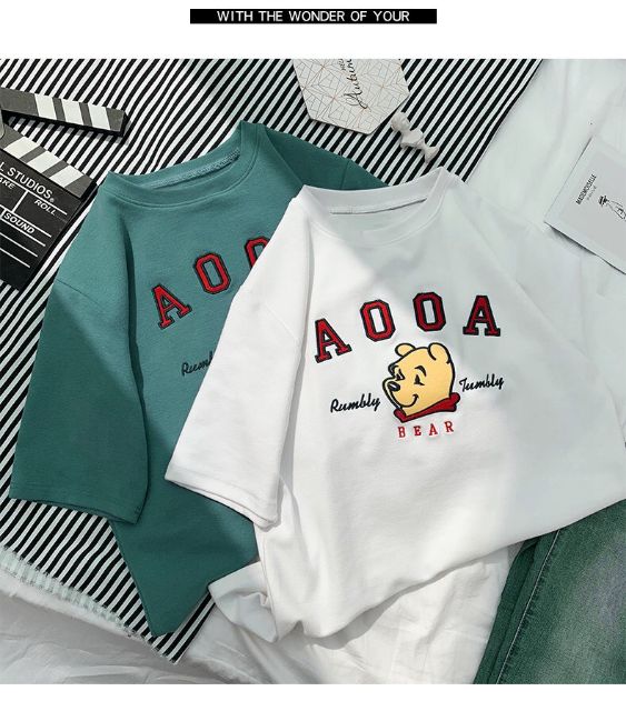 Áo thun tay lỡ unisex nam nữ gấu AOOA ( mới về) | BigBuy360 - bigbuy360.vn