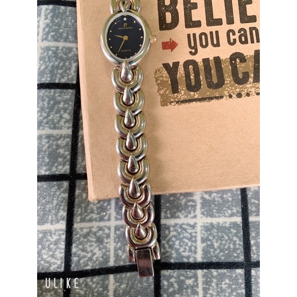 Đồng hồ si nữ hiệu Pierre Cardin mặt xanh dương