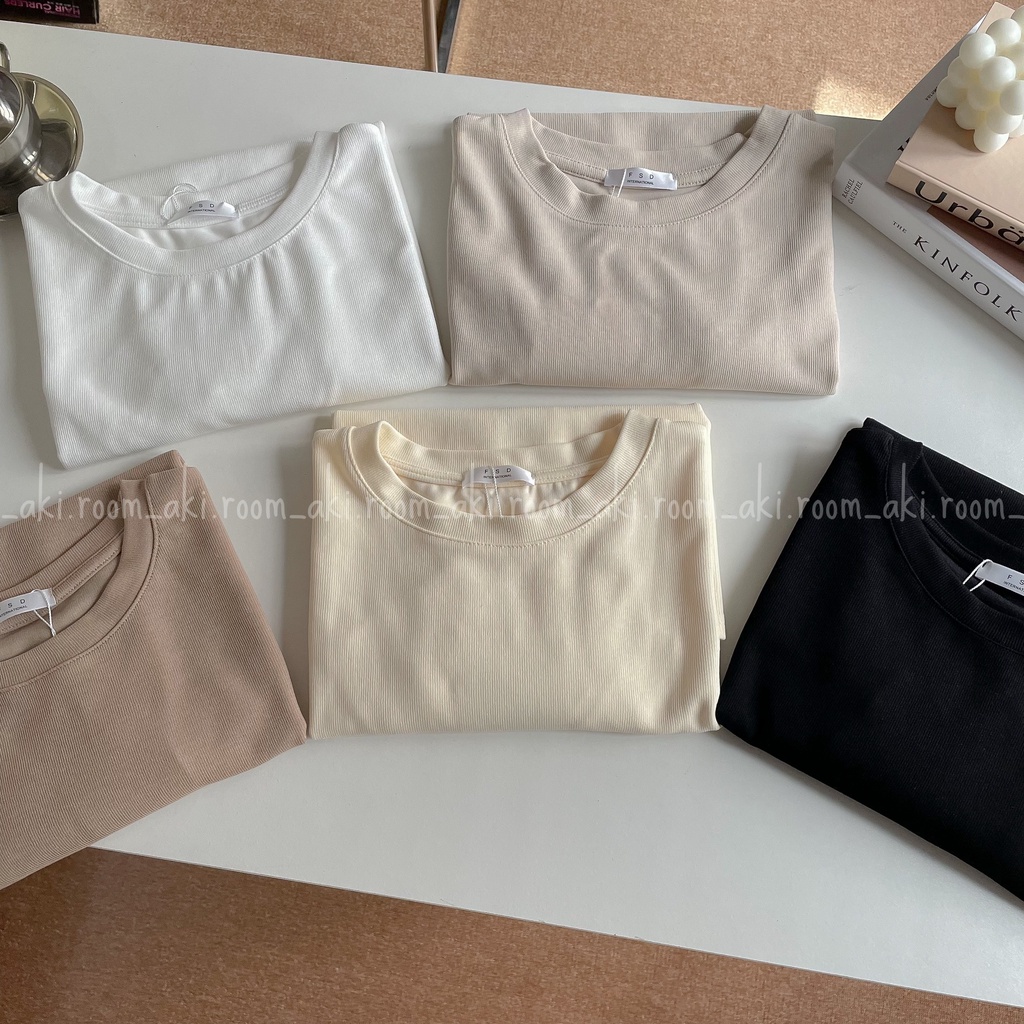Áo phông Hàn basic cổ tròn chất đẹp 2203