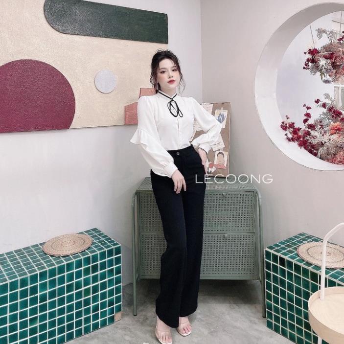 Áo Sơ Mi Cao Cấp Áo Nữ Thiết Kế Công Sở Chất Liệu Lụa Hàn Sang Trọng_LeRin A27