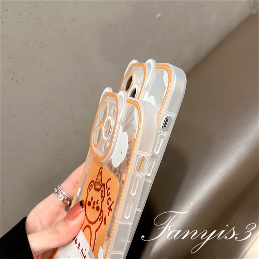 Ốp Điện Thoại Dẻo Họa Tiết Gấu &amp; Tai Gấu Dễ Thương Cho iPhone 14 13 12 11 Pro Max X XR Xs Max 8 7 6 6s Plus SE 2020