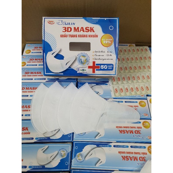 Hộp 50 chiếc khẩu trang y tế 3D Mask kháng khuẩn AJA