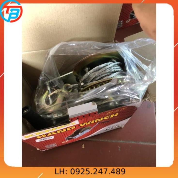 Tời quay tay 600lbs(có cáp móc sẵn )