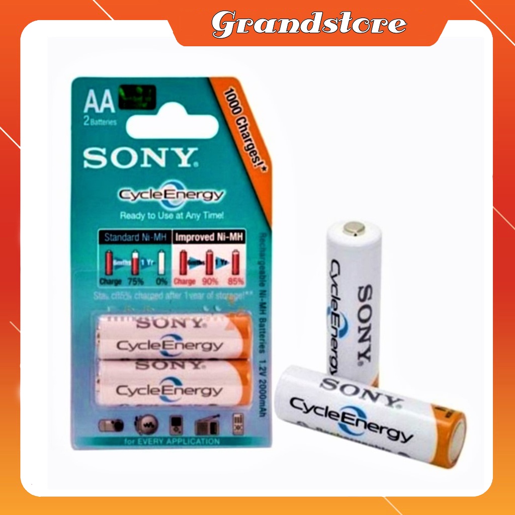 Combo 2 viên pin sạc AA SONY 1.2V dung lượng 4600mAh sạc được 1000 lần, pin tiểu sạc 2A dùng cho các thiết bị điện tử