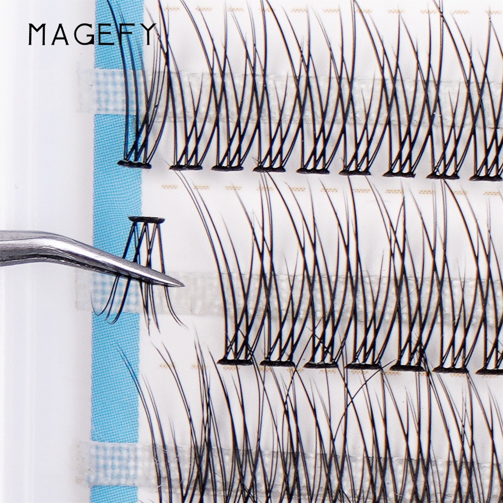 [Hàng mới về] Bộ lông mi giả MAGEFY 11-14mm màu đen 324 sợi tổng hợp kiểu dáng cong chữ c
