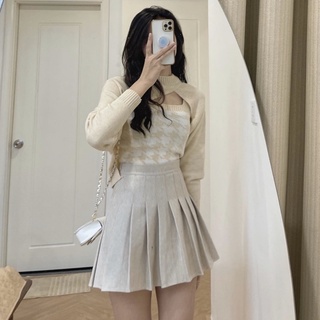 (HÀNG SẴN) SET ÁO CROPTOP LEN TRÁM RỜI