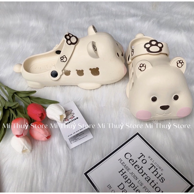 (Order) Dép sục cross gấu má hồng dễ thương cute hàng Quảng Châu loại 1 kèm ảnh thật