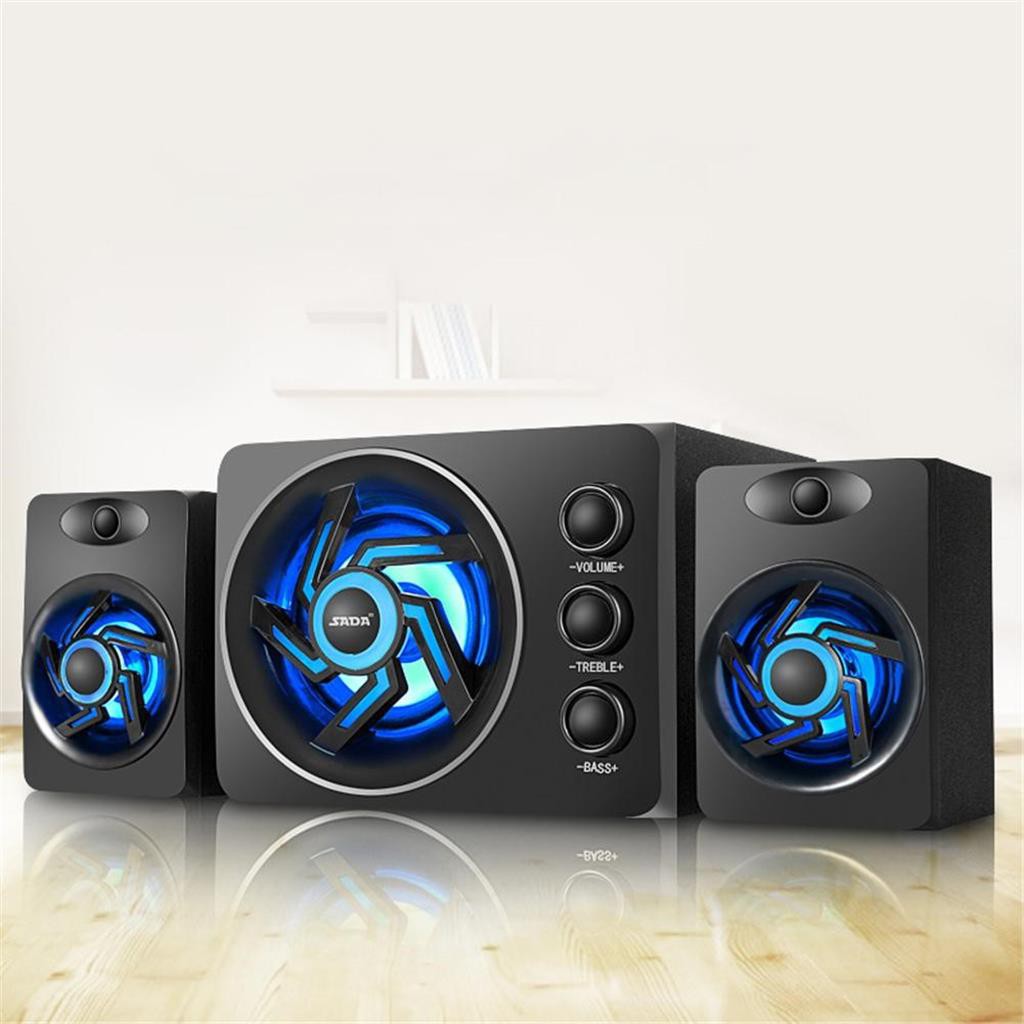 Loa Máy Tính - SaDa D-209 Bass và RGB - Vô Địch Trong Tầm giá (Tương thích Điện thoại, Máy tính, Smart Tivi) -dc3522