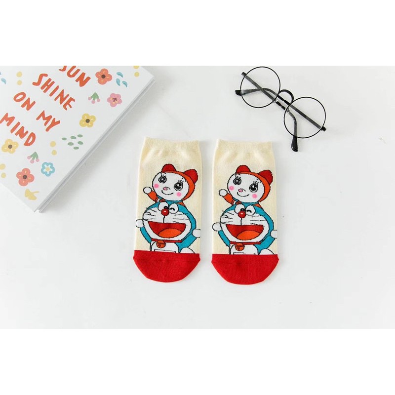 Vớ Tất Cổ Ngắn Doremon Xinh Xắn Loại Thấp Chất Cotton dành cho cả nam và nữ freesize 36-42