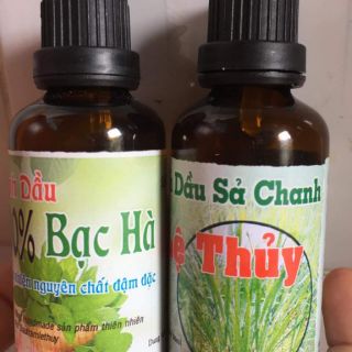 Tinh dầu sả chanh và tinh dầu bạc hà