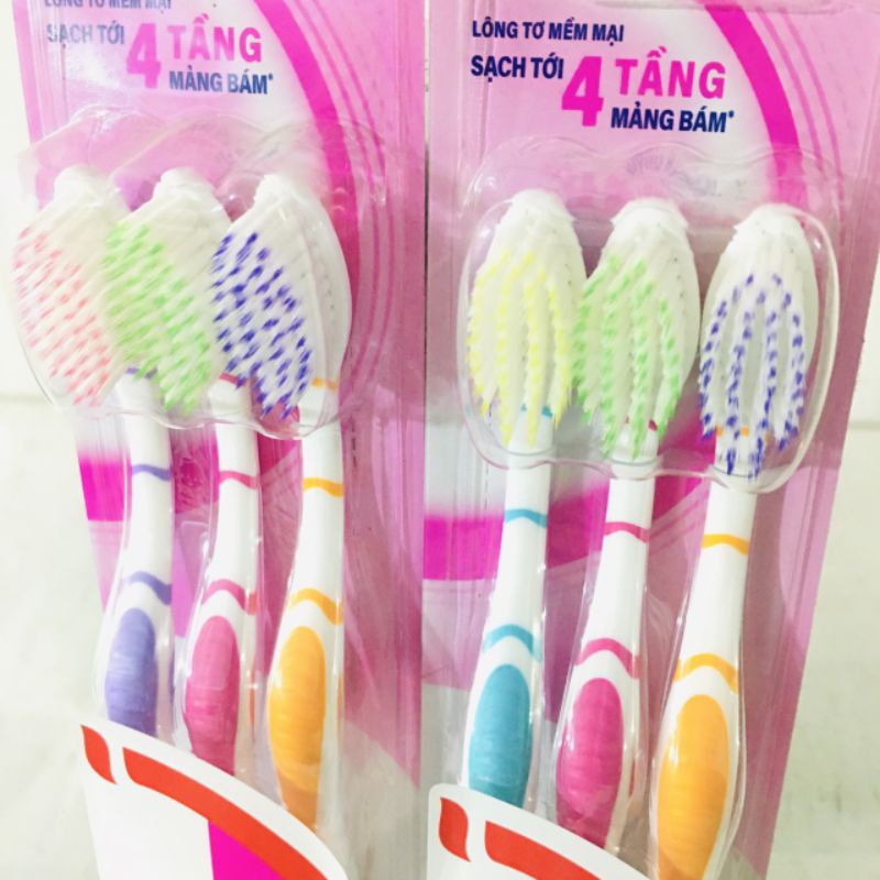 Bàn chải đánh răng P/S siêu mềm bộ 3 cây