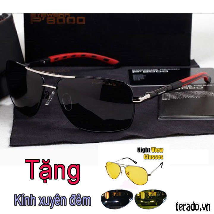 Kính mắt PE07 MẮT VUÔNG tặng kính xuyên đêm shop bán sỉ