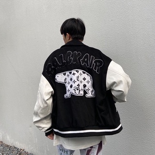 (ORDER) VARSITY JACKET BEAR BLACK AIR- ÁO KHOÁC
